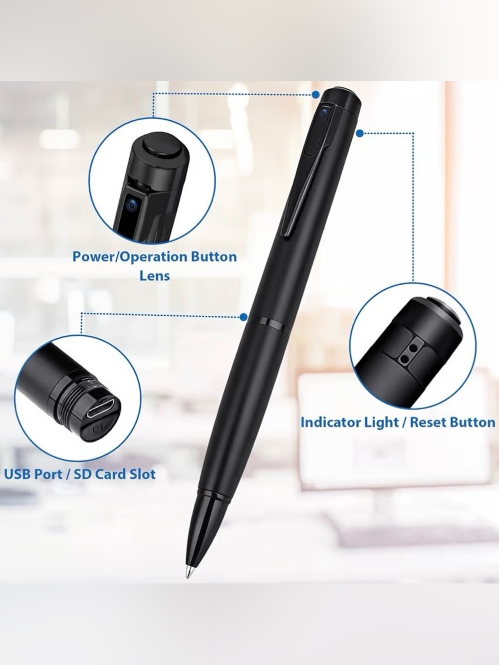 1080P HD Mini Body Camera Pen（32GB） - Picture 3 of 4
